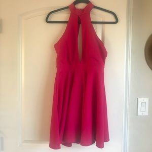 Pink nasty gal skater dress
